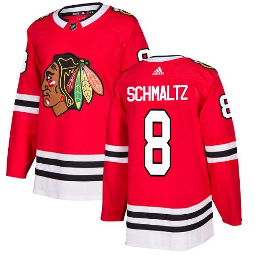Adidas Men Chicago Blackhawks #8 Nick Schmaltz Red Home Authentic Stitched NHL Jersey->chicago blackhawks->NHL Jersey